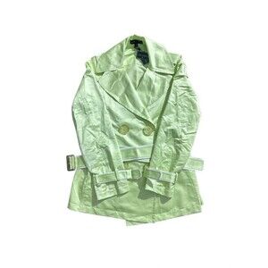 NWT Audrey Talbott Green Trench Coat Jacket SZ S
